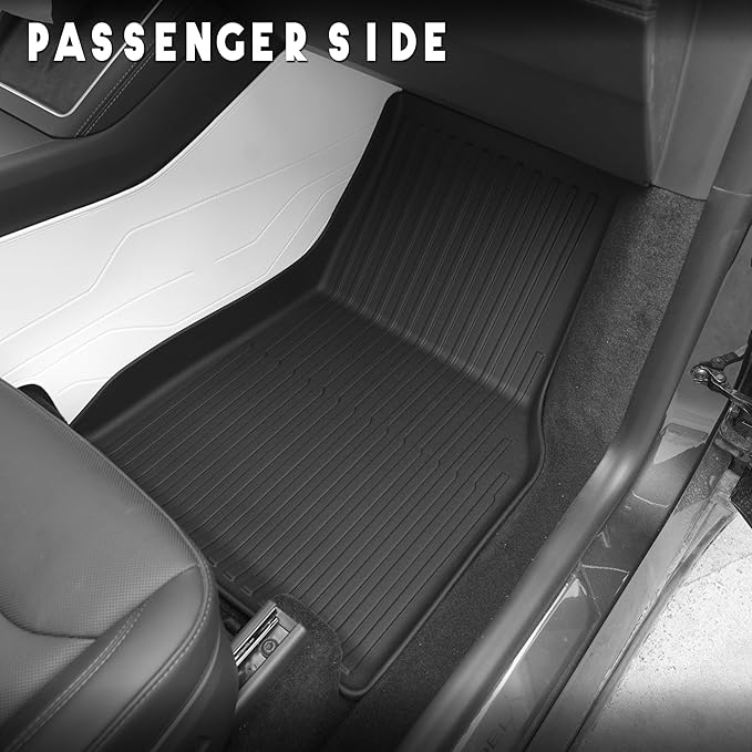 KARPAL Floor Mats for Tesla Model Y Juniper 2025 2026 (5 Seat), All Weather TPE Floor Liners Front & 2nd Row & Cargo Liners, Model Y Juniper Accessories 4PCS