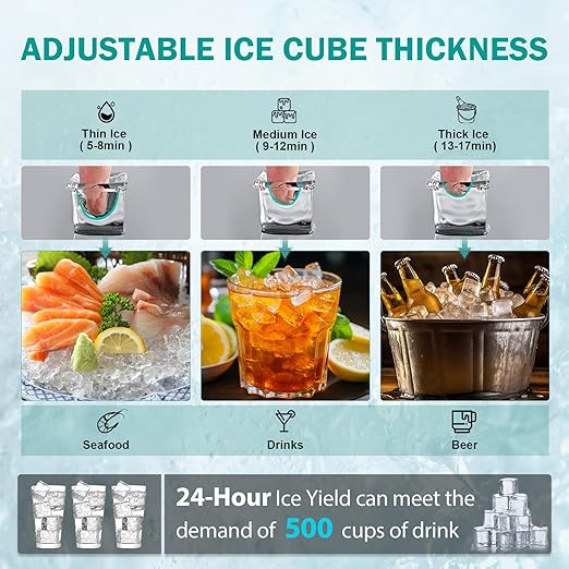 Commercial Ice Maker Machine, 150lbs/24H