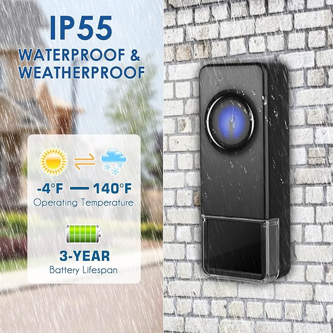 Wireless Doorbell, PHYSEN Classroom Door bell Chimes