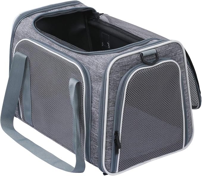 Cat Carrier - Portable Foldable Dog Pet Carrier, Soft-Sided Pet Bag up to 15 Lbs, Airline Approved Travel Puppy Carrier