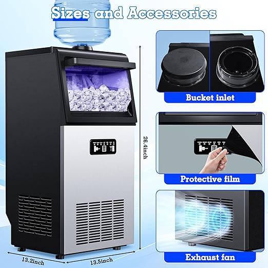 Ice Maker Commercial Ice Maker Machine 100LBS/24H