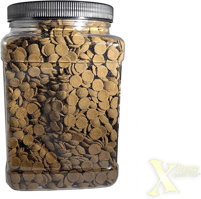 Xtreme Scrapers Wafers - Premium 14mm Fast-Sinking Fish Food – Nutrient & Cellulose Rich Ideal for Nocturnal Feeders, Catfish, Plecostomus Species, and Loaches – USA Farm Grown (35oz)