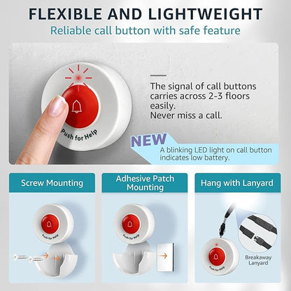 Caregiver Pager Wireless Call Buttons