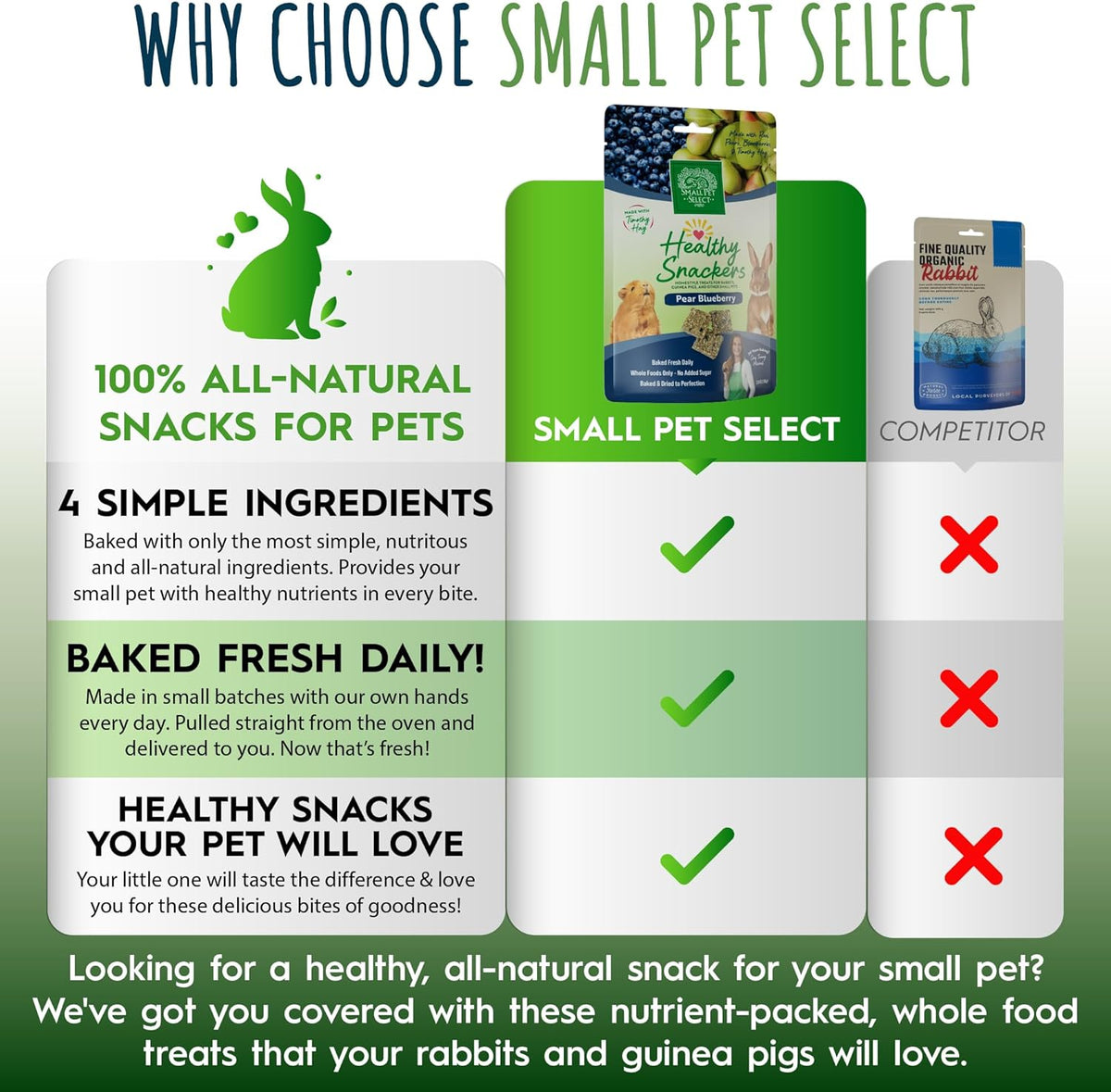 Small Pet Select - Healthy Snackers - Pear/Blueberry