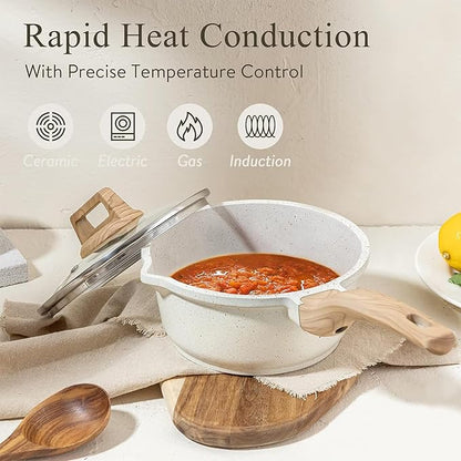 CAROTE 1.5Qt & 3.0Qt Sauce Pan Sets