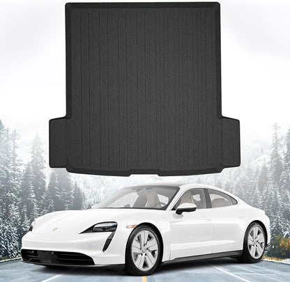 Premium Cargo Liner for Porsche Taycan 4S GTS Turbo S 2021-2026 - 100% Protection - Custom Fit Car Trunk Mat - Easy-to-Wash & All-Season Black Cargo Mat - 3D Shaped Laser Measured Trunk Liners