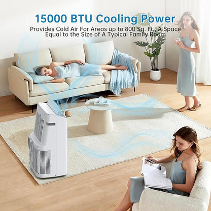 Portable Air Conditioners, 15000 BTU Cooling Capacity
