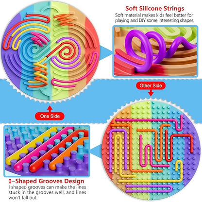 Sensory Activity Board for Kids Toddler Boys , Sensory Fidget Toys for Stress Anxiety Autistic ADHD, Calm Down Travel Airplane Essentials Toys for 3+ Year Old, Stuffers Gifts for Teen Girl