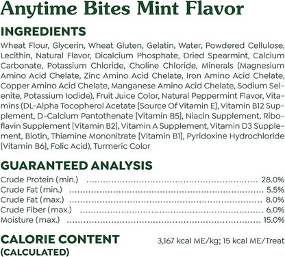 Greenies Anytime Bites Dog Treats, Mint Flavor, 24 oz. Bag