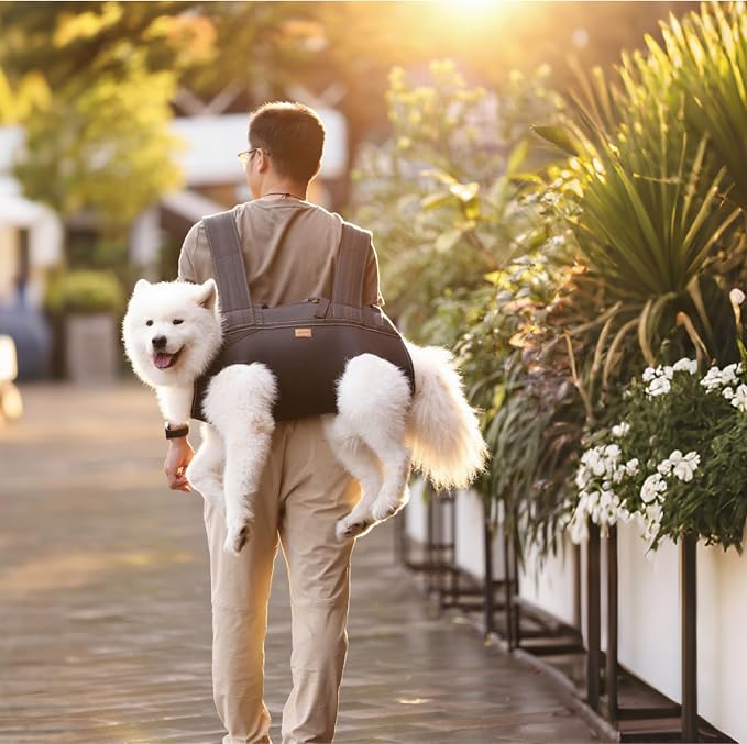 Dog Lift Harness Backpack Carrier for Large Dogs, Full Body Sling with Handle, Dog Harness for Joint Injuries, Arthritis, Ideal for Stairs, Elderly Dogs (XXX-Large 66-83LBS)