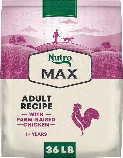 Nutro Max Adult Dry Dog Food with Farm-Raised Chicken, 36 lb Bag