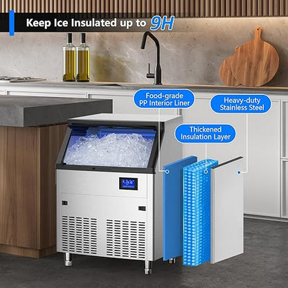 Coolake Commercial Ice Maker Machine 450lbs/24H