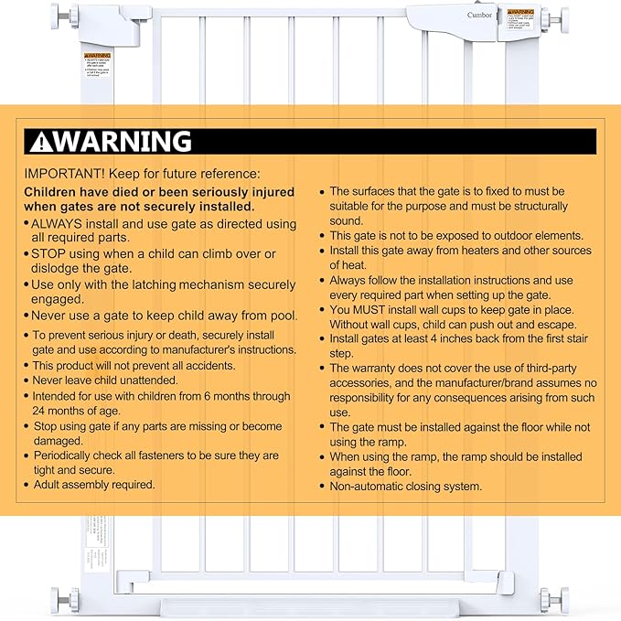 Cumbor 36" Extra Tall Baby Gate