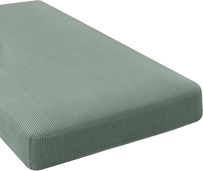 H.VERSAILTEX Super Stretch Individual Chaise Cover Sectional Couch Covers for L Shaped Sofa Both Left/Right Featuring Thick Jacquard Textured Twill Fabric (1 Piece Chaise Cover, Sage)