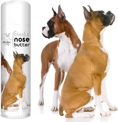 The Blissful Dog Show Boxer Nose Butter for Dry, Cracked Skin, Lick-Safe Dog Nose Balm with Moisturizing Shea Butter, Almond, Olive, and Essential Oils, Pet Supplies, Uncented, 0.50 oz.
