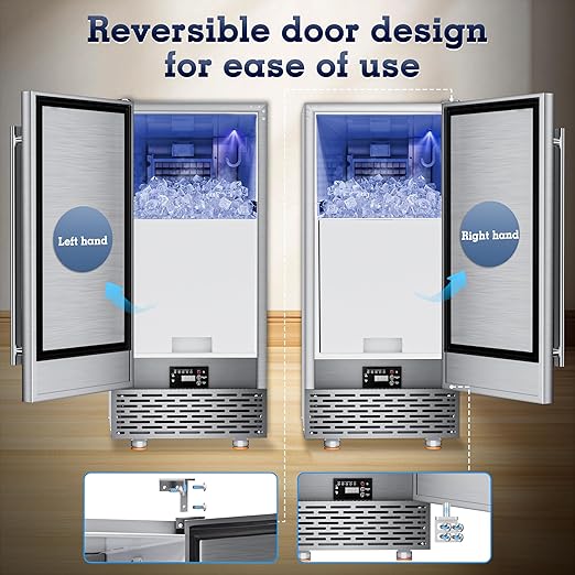 Ice Maker Commercial Under Counter Ice Maker Machine 88Lbs/Day