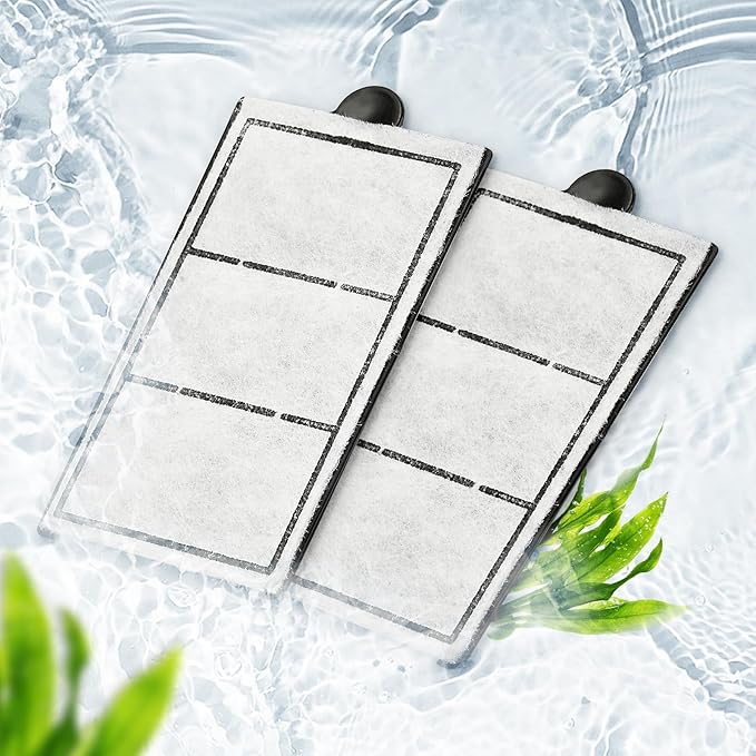 VEVOR Aquarium Filter Cotton, 8 PCS Fish Tank Replacement Filter Cartridges for 2.5/3.5 Gal, Fishbowl Accessories with Multi-Layer Filtration Easy Installation, for MN-200 and MN-280 Models