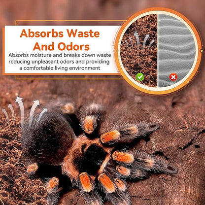 Legigo 4 Pack Compressed Coconut Fiber Substrate - 100% Organic Coconut Fiber Brick Bedding for Reptiles, Natural Coco Husk Substrate Terrarium Bedding for Snake, Hermit Crabs, Frogs, Tortoise, Gecko