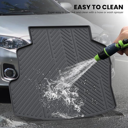 LASFIT Cargo Mat for Toyota Corolla 2009-2010, Custom Fit All-Weather TPE Rubber Trunk Mat for Toyota Accessories, Waterproof, Easy to Clean, Black