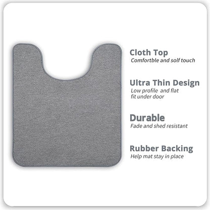 Bosap Toilet Rugs U Shaped Bathroom Rug,Machine Washable Non Slip Quick Dry Super Absorbent Ultra Thin Toilet Mats for Bathroom Toilet.Grey,1'8"x2'(20x24inch)
