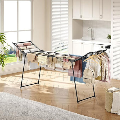 APEXCHASER Clothes Drying Rack Foldable, Large Drying Rack Clothing Retractable