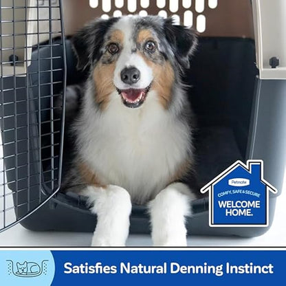 Petmate Sky Kennel - For Air and Travel, Airline Compliant Dog Crate for Pets up 15-30 lbs, Heavy Duty Dog Kennel, Made in the USA- 28 Inches