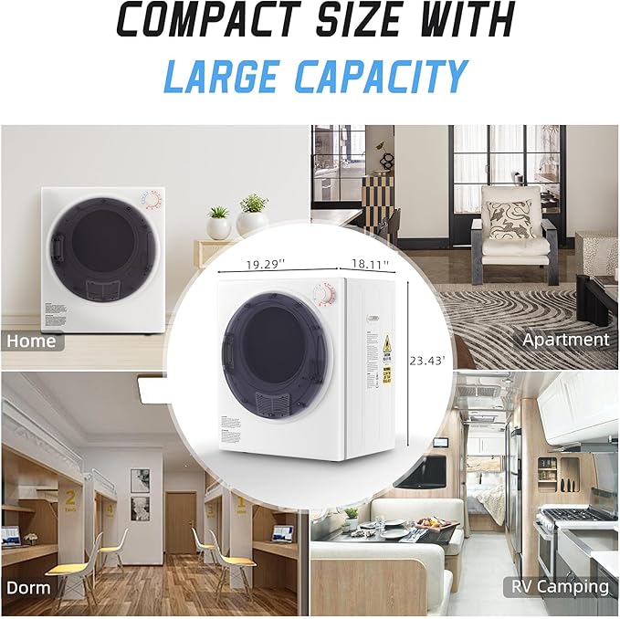 Elevon QD-SUS-DRYER2-NEW1 Compact Clothes Dryer