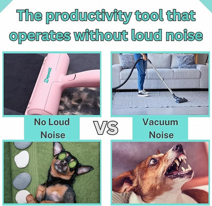 Pet Hair Remover Roller – Reusable Self-Cleaning Fur Removal Tool for Dogs & Cats – Ergonomic & Eco-Friendly Lint Roller for Couch, Carpet, Bed, Car Seat & More (Pink)