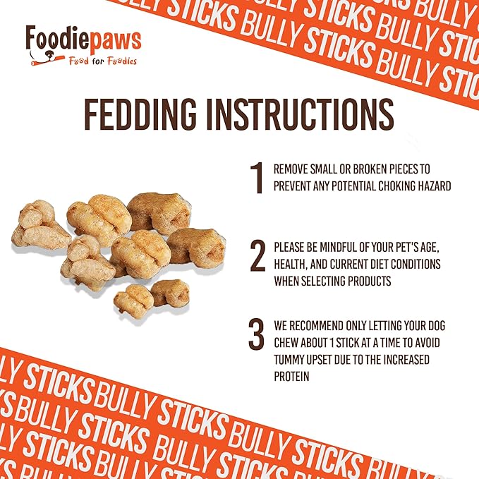 FOODIEPAWS Bully Pop, 8 oz – All-Natural, High Protein Chews for Dogs – Fully Digestible & Grain-Free – Supports Dental Health & Chewing Satisfaction
