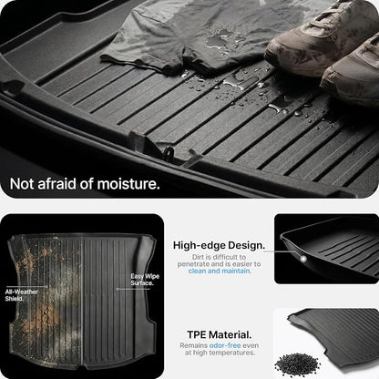 All Weather Cargo Liners for Tesla Model 3 Trunk Mats,Front Frunk and Rear Trunk Tray Mats Protector 2021 2022 2023 Accessories