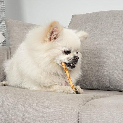 MON2SUN Dog Rawhide Twist Sticks Chicken Flavor 5 Inch Thin Sticks Rawhide Chews Treats for Puppy and Small Dogs 60 Count