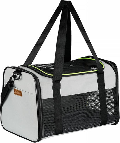 Cat Carrier - Portable Foldable Dog Pet Carrier, Soft-Sided Pet Bag up to 15 Lbs, Airline Approved Travel Puppy Carrier