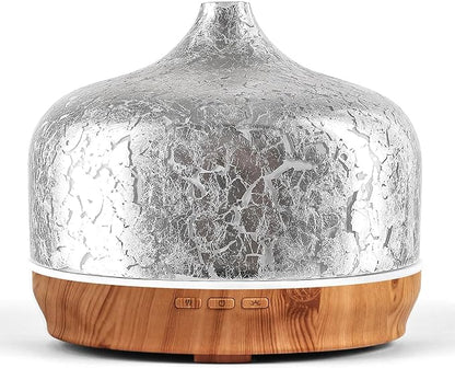 Porseme 500ml Essential Oil Diffuser Silver Plated Glass Aromatherapy