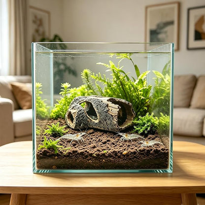 Aquarium Decorations Fish Tank Decor Betta Cave Accessories Ornament for for Fish Shrimp Reptiles to Play Hide Rest Breed, Small