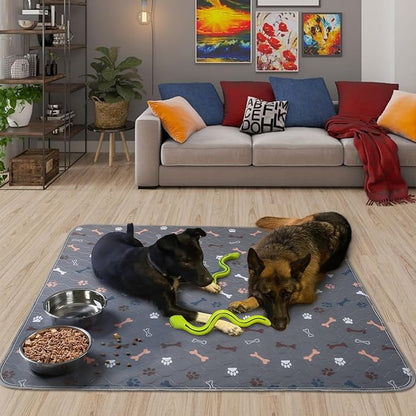 Washable Pee Pads for Dogs, 2 Pack Reusable Puppy Pads, 18"x24" | Super Absorbent, Waterproof & Leakproof, Non-Slip Bottom, Machine Washable, For Floors, Beds, Couches, Crates, Carpets, Cars