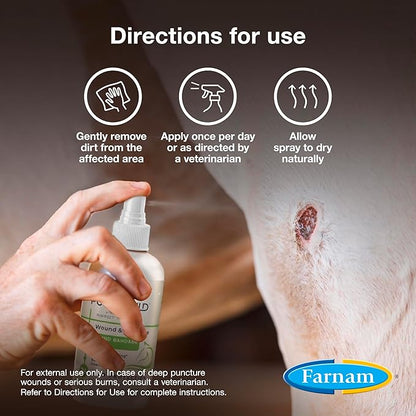 Farnam Purishield Wound and Skin Care Liquid Bandage Plus, Promotes Healing* and Provides 24-Hour Barrier* for Horses, Dogs, Cats & Livestock