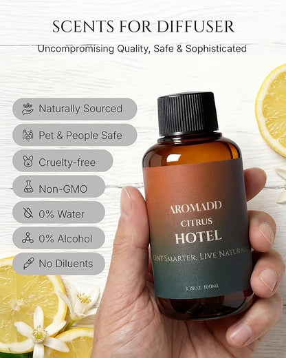 Aromadd Citrus Hotel Diffuser Oil Inspired by Luxury Hotel Scent, Essential Oils