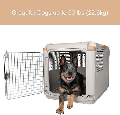SportPet Designs Collapsible Pet Kennel, 30" Medium (Tan)