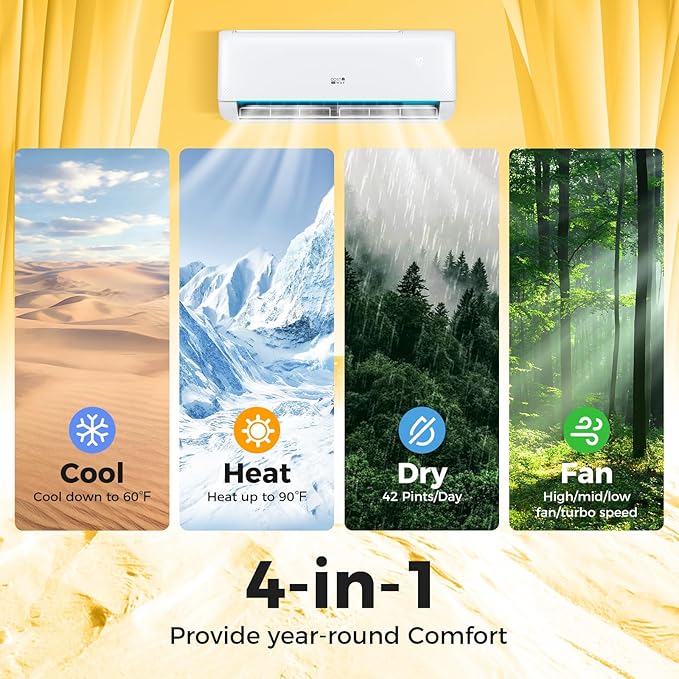 COSTWAY 12, 000 BTU Mini Split Air Conditioner,
