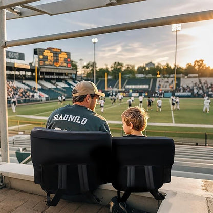 VANCUS Stadium Seats for Bleachers Back Support - Wide Padded Cushion Portable Reclining Bleacher Seat Camping Stadium Chair Waterproof