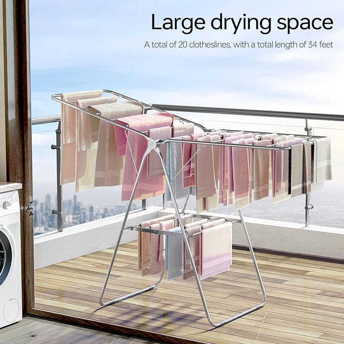 APEXCHASER Clothes Drying Rack Folding