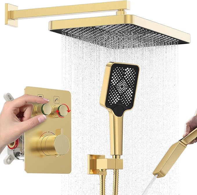 Iriber Thermostatic Shower System Wall Mount