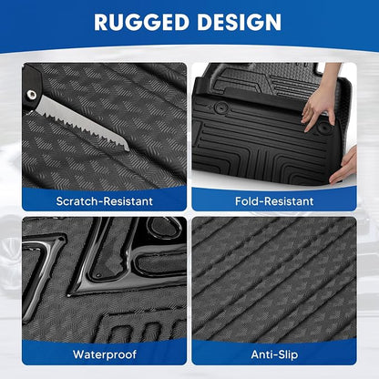 Mixsuper Cargo Liner for 2026 Kia Sportage Hybrid Only, 5-Seat All Weather Cargo Mat with Backrest Mats TPE Back Seat Cover Protector