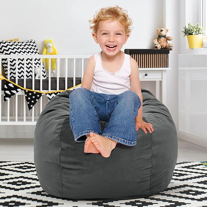 Hobestluk Bean Bag Chairs 2.5FT Bean Bag Chair with Memory Foam Filled & Machine Washable Cover,Beanbag Chair, Small Bean Bag Chairs for Playroom, Living Room, Bedroom