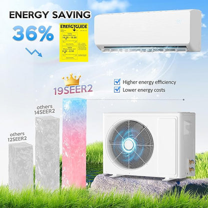 18000 BTU Mini Split Air Conditioner ＆ Heat Pump - 230V Wall Mount Ductless