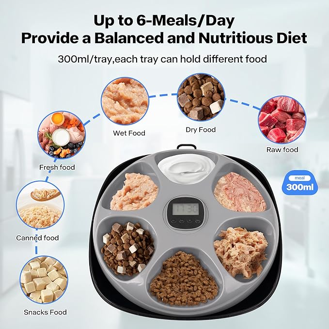 PetPrime 6-Meal Automatic Cat Feeder