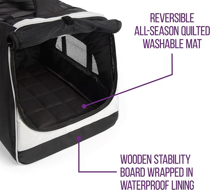 Sherpa Forma Frame Crash-Tested Travel Pet Carrier - Black, Extra Large
