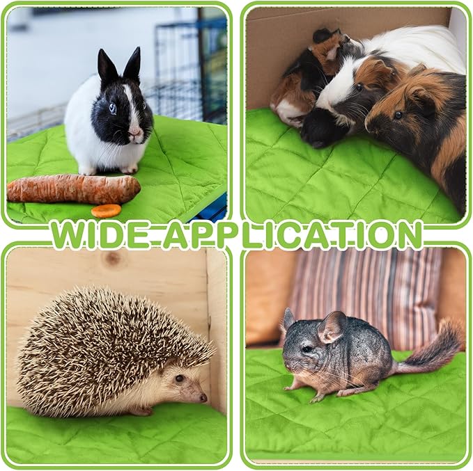 4 Pack Self Heating Cat Pad Self Warming Dog Mat Reflects Body Heat Extra Warm Thermal Pet Pad Washable Dog Cat Bed Crate Bed Mat Blanket(16 x 20 Inch,Green)