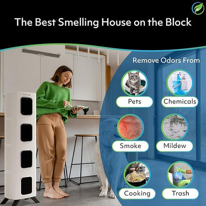 Air Oasis iAdapt 2.0 H13 HEPA Filter Air Purifier | Reduces Up To 99% of Viruses
