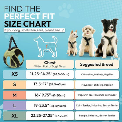 Gooby Escape Free Easy Fit X Step-in Dog Harness, Portland Green, X-Large | Patented escape-free, tightens on back-out; Choke-free X-frame + V-neck; Quick-release buckle; Reflective trim